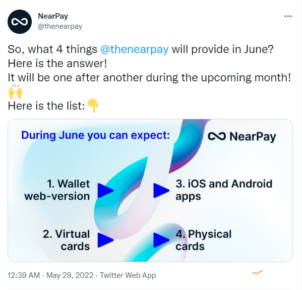 NearPay将于6月推出网页版和手机版钱包